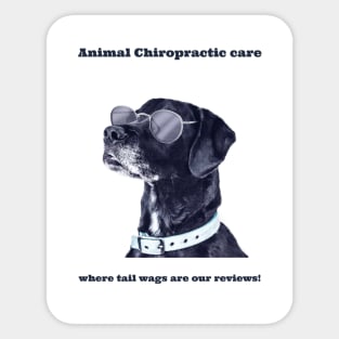 Animal Chiropractic care, where tail wags are our reviews! Sticker